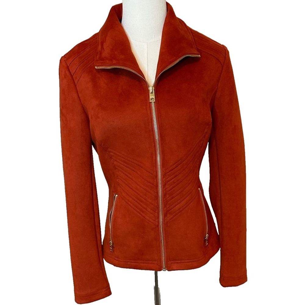 Marc, New York‎ suede like material fitted jacket light and a vintage color  XS